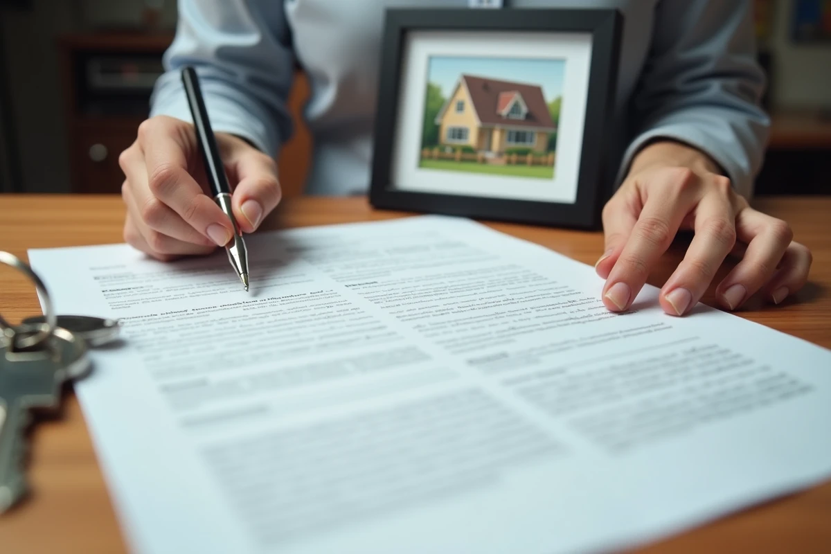 Documents de vente immobilière urgente avec clés de maison dans le cadre d'un divorce dans l'Oise