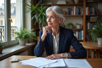 Femme d age moyen en immobilier à Paris