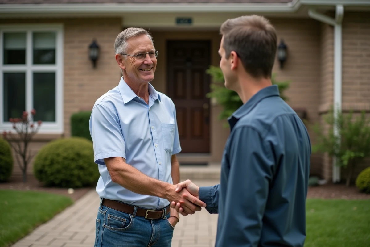 Homme serrant la main d