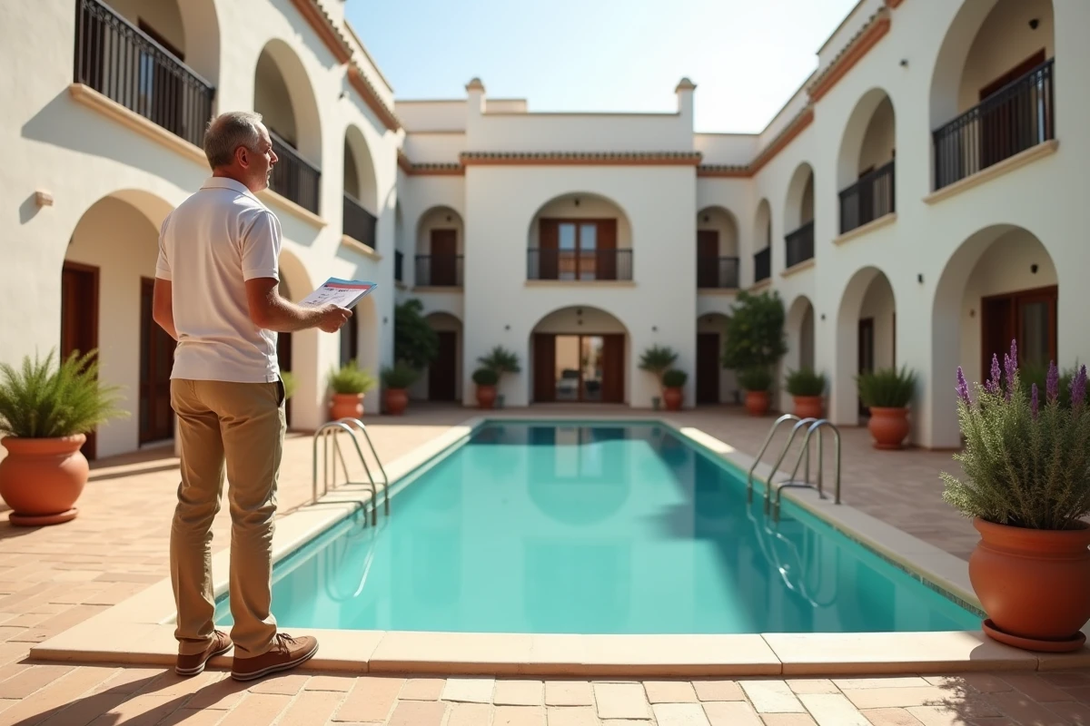 Résidence avec piscine commune à Marrakech proposant des appartements à vendre dans un cadre verdoyant et sécurisé
